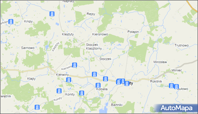 mapa Stoczek gmina Kiwity, Stoczek gmina Kiwity na mapie Targeo