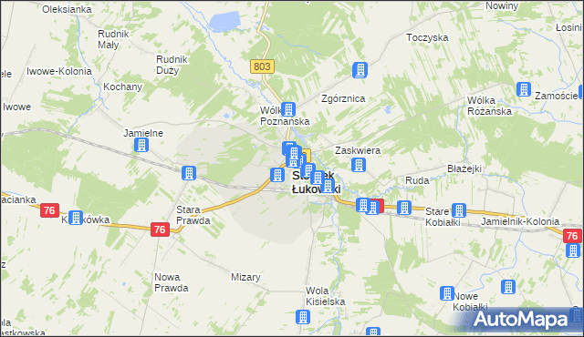 mapa Stoczek Łukowski, Stoczek Łukowski na mapie Targeo