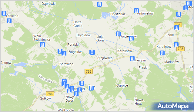 mapa Stojewsko, Stojewsko na mapie Targeo