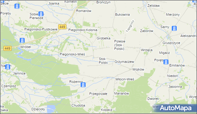 mapa Stok Polski, Stok Polski na mapie Targeo