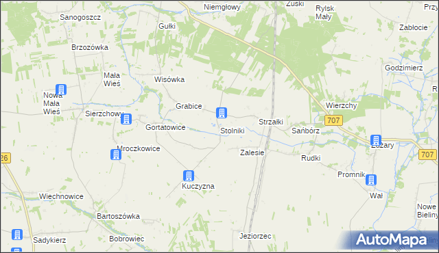 mapa Stolniki, Stolniki na mapie Targeo