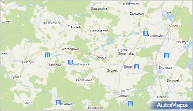 mapa Straża, Straża na mapie Targeo