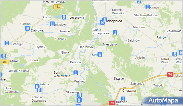 mapa Strobin, Strobin na mapie Targeo