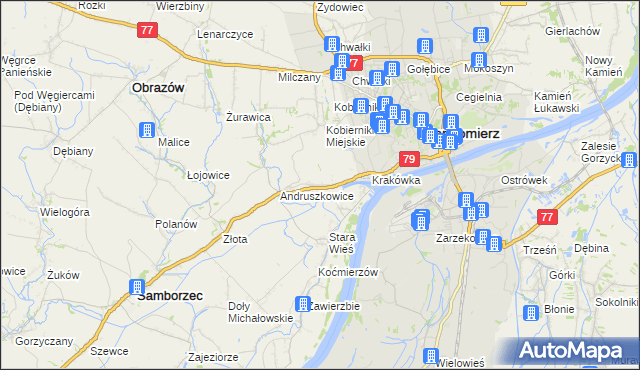 mapa Strochcice, Strochcice na mapie Targeo