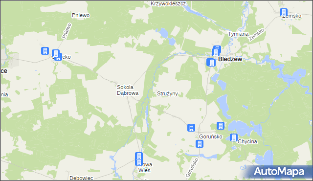 mapa Strużyny, Strużyny na mapie Targeo