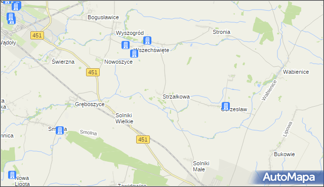 mapa Strzałkowa, Strzałkowa na mapie Targeo