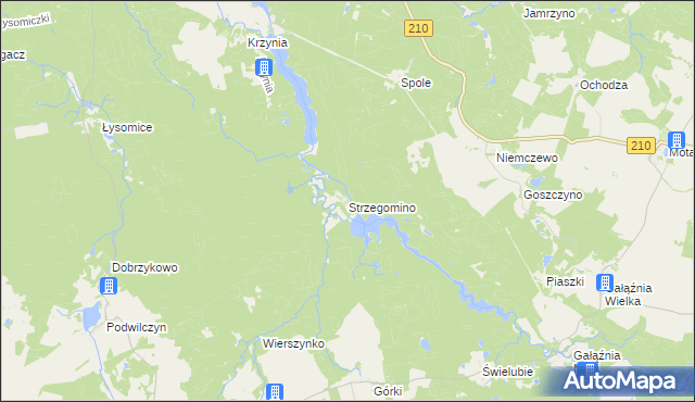 mapa Strzegomino, Strzegomino na mapie Targeo