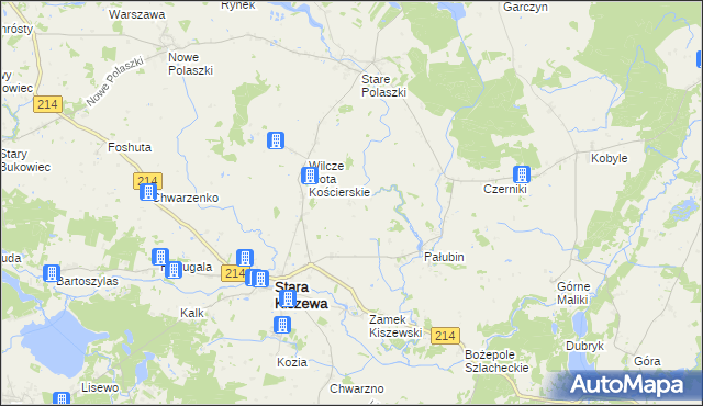 mapa Strzelki, Strzelki na mapie Targeo