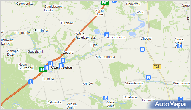 mapa Strzemeszna, Strzemeszna na mapie Targeo