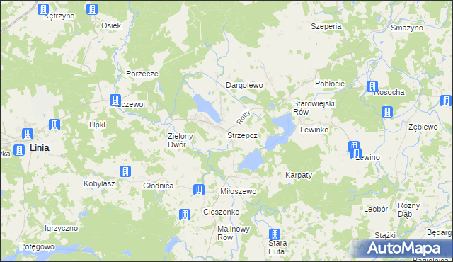 mapa Strzepcz, Strzepcz na mapie Targeo