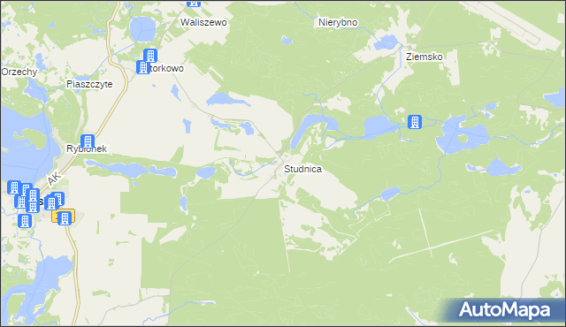 mapa Studnica gmina Ińsko, Studnica gmina Ińsko na mapie Targeo