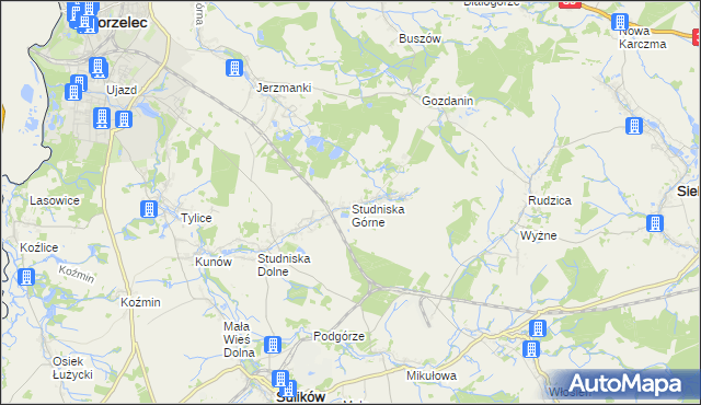 mapa Studniska Górne, Studniska Górne na mapie Targeo