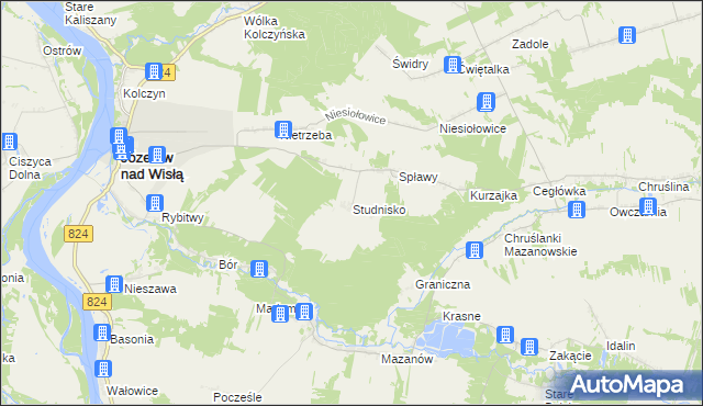 mapa Studnisko, Studnisko na mapie Targeo