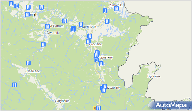 mapa Stuposiany, Stuposiany na mapie Targeo