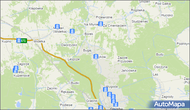 mapa Styków gmina Głogów Małopolski, Styków gmina Głogów Małopolski na mapie Targeo