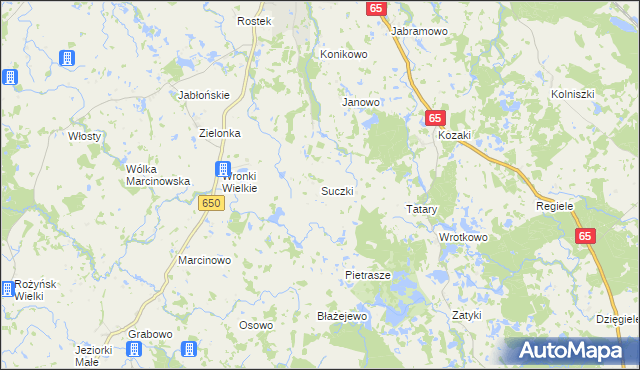 mapa Suczki gmina Gołdap, Suczki gmina Gołdap na mapie Targeo