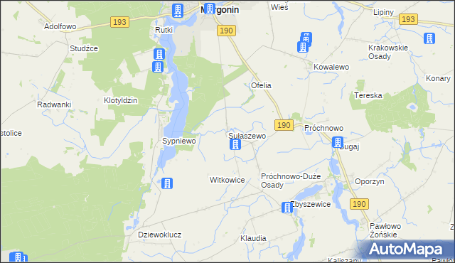 mapa Sułaszewo, Sułaszewo na mapie Targeo