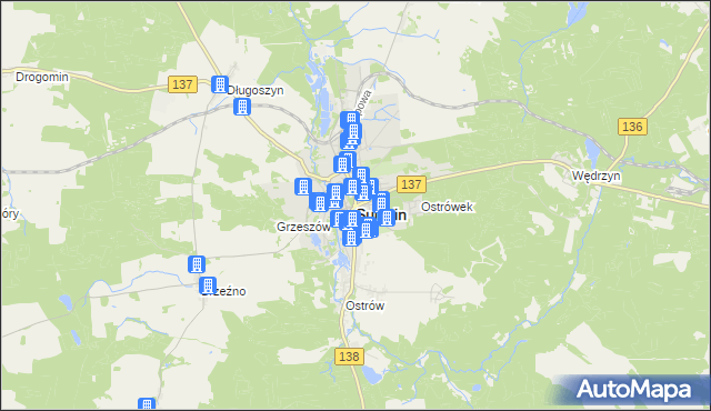 mapa Sulęcin, Sulęcin na mapie Targeo