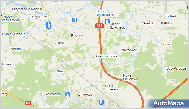 mapa Sulęcin-Kolonia, Sulęcin-Kolonia na mapie Targeo