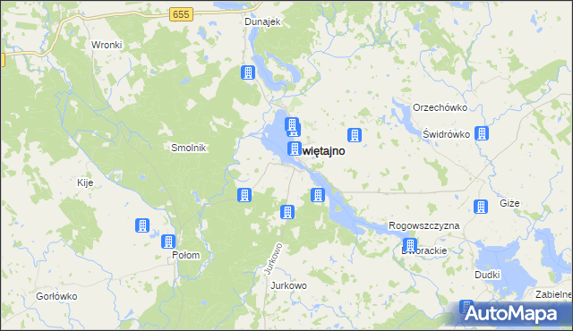 mapa Sulejki, Sulejki na mapie Targeo