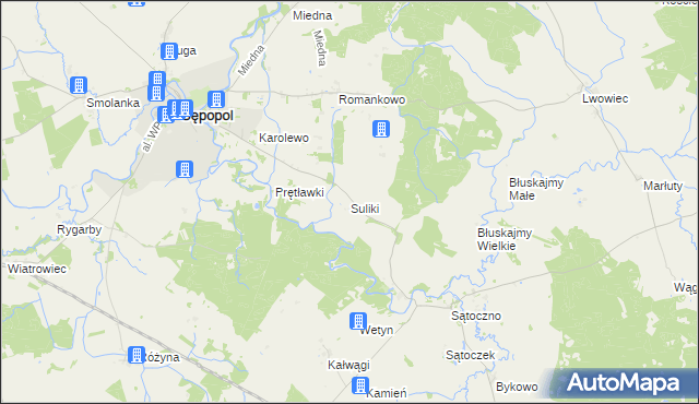 mapa Suliki, Suliki na mapie Targeo