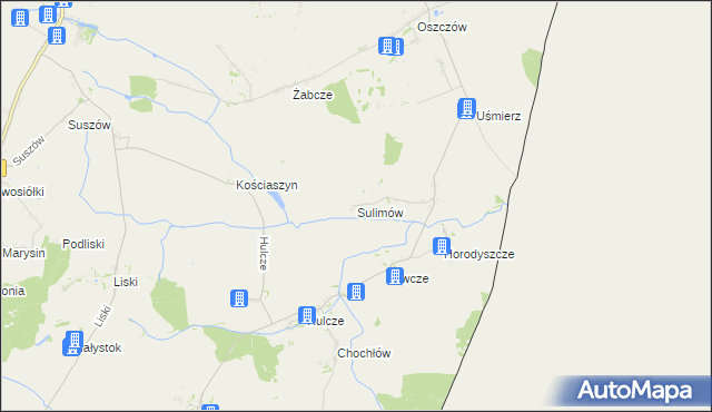 mapa Sulimów gmina Dołhobyczów, Sulimów gmina Dołhobyczów na mapie Targeo