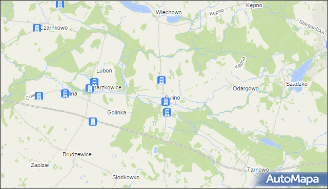 mapa Sulino gmina Marianowo, Sulino gmina Marianowo na mapie Targeo