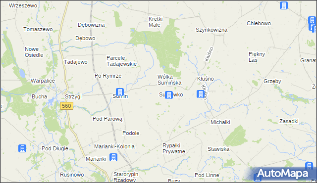 mapa Sumówko gmina Osiek, Sumówko gmina Osiek na mapie Targeo