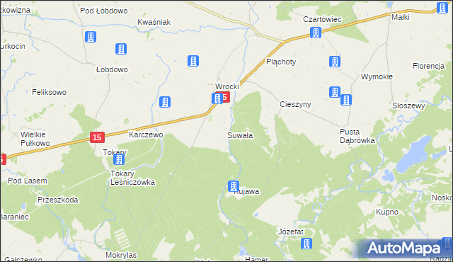 mapa Suwała, Suwała na mapie Targeo