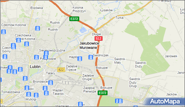 mapa Świdniczek, Świdniczek na mapie Targeo
