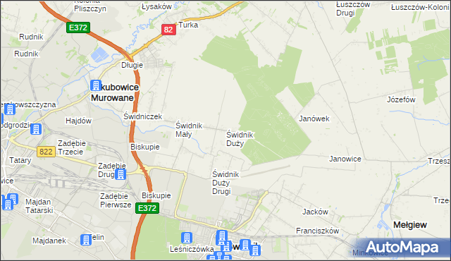 mapa Świdnik Duży, Świdnik Duży na mapie Targeo