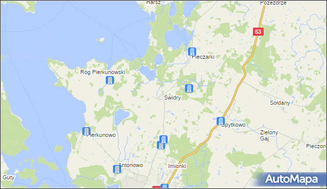 mapa Świdry gmina Giżycko, Świdry gmina Giżycko na mapie Targeo