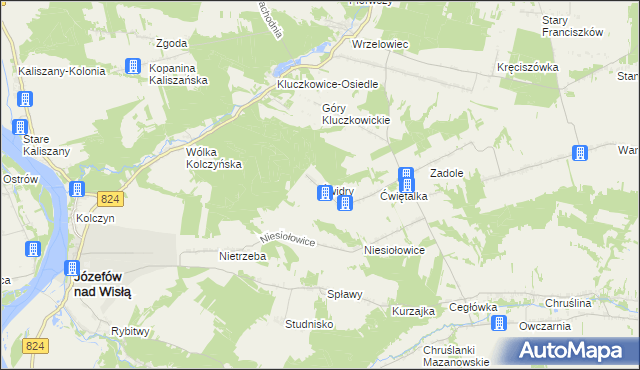 mapa Świdry gmina Opole Lubelskie, Świdry gmina Opole Lubelskie na mapie Targeo