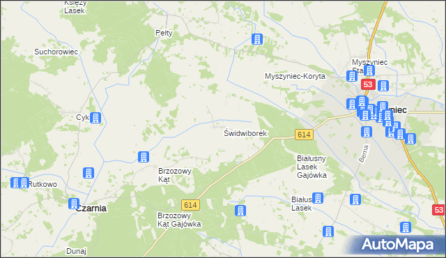 mapa Świdwiborek, Świdwiborek na mapie Targeo