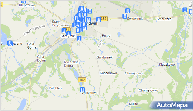 mapa Świdwinek, Świdwinek na mapie Targeo