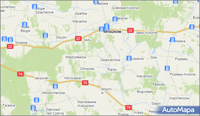 mapa Świeciechów, Świeciechów na mapie Targeo