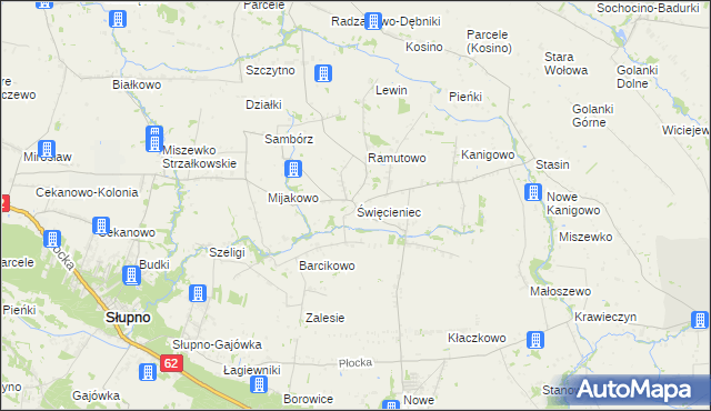 mapa Święcieniec, Święcieniec na mapie Targeo