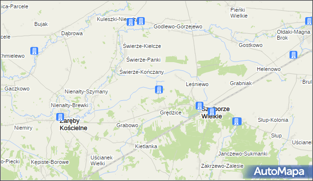 mapa Świerże-Leśniewek, Świerże-Leśniewek na mapie Targeo