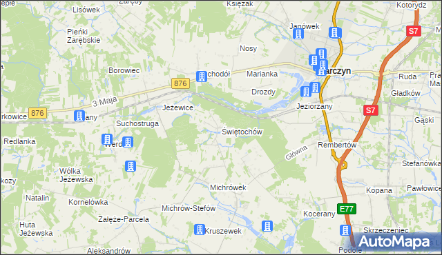 mapa Świętochów, Świętochów na mapie Targeo