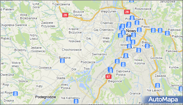 mapa Świniarsko, Świniarsko na mapie Targeo