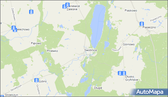 mapa Swobnica, Swobnica na mapie Targeo