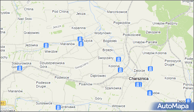 mapa Swojczany, Swojczany na mapie Targeo