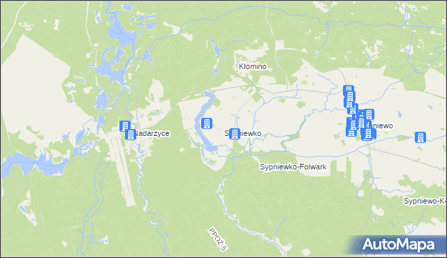 mapa Sypniewko, Sypniewko na mapie Targeo