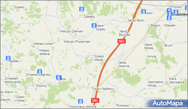 mapa Szabły Młode, Szabły Młode na mapie Targeo