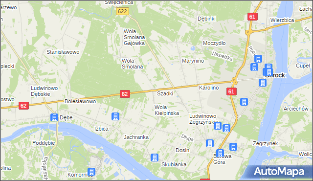 mapa Szadki, Szadki na mapie Targeo