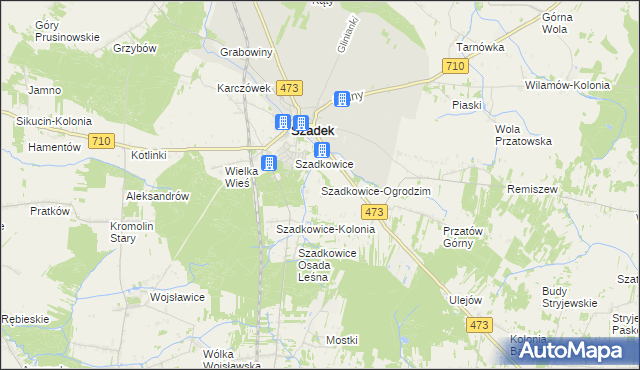 mapa Szadkowice-Ogrodzim, Szadkowice-Ogrodzim na mapie Targeo