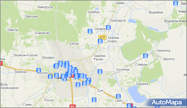 mapa Szadów Pański, Szadów Pański na mapie Targeo
