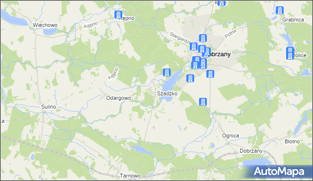 mapa Szadzko, Szadzko na mapie Targeo