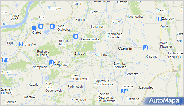 mapa Szafranów, Szafranów na mapie Targeo