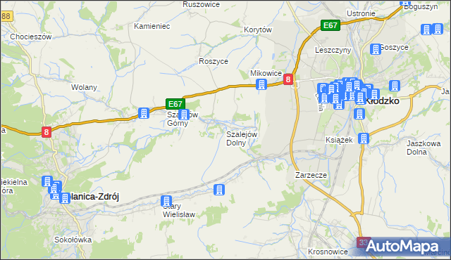 mapa Szalejów Dolny, Szalejów Dolny na mapie Targeo